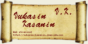 Vukašin Kašanin vizit kartica